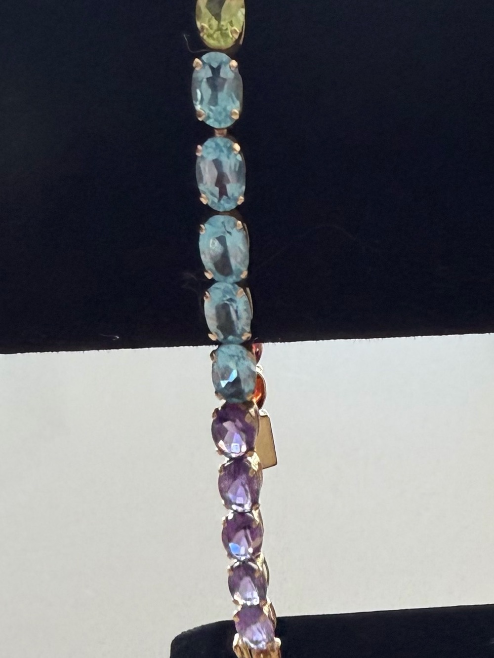 14kt multi stone bracelet - Picture 6 of 9